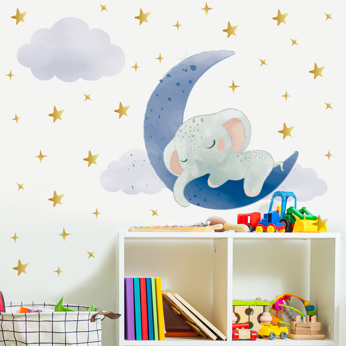 24x12 Inch Blue Red Star Themed Wall Decal Set - DIY Star Stickers for Kids Room, Nursery, Closet Door, Office Decor - Set Includes Multiple Vinyl Stickers for DIY Creativity (Red White Blue Star)