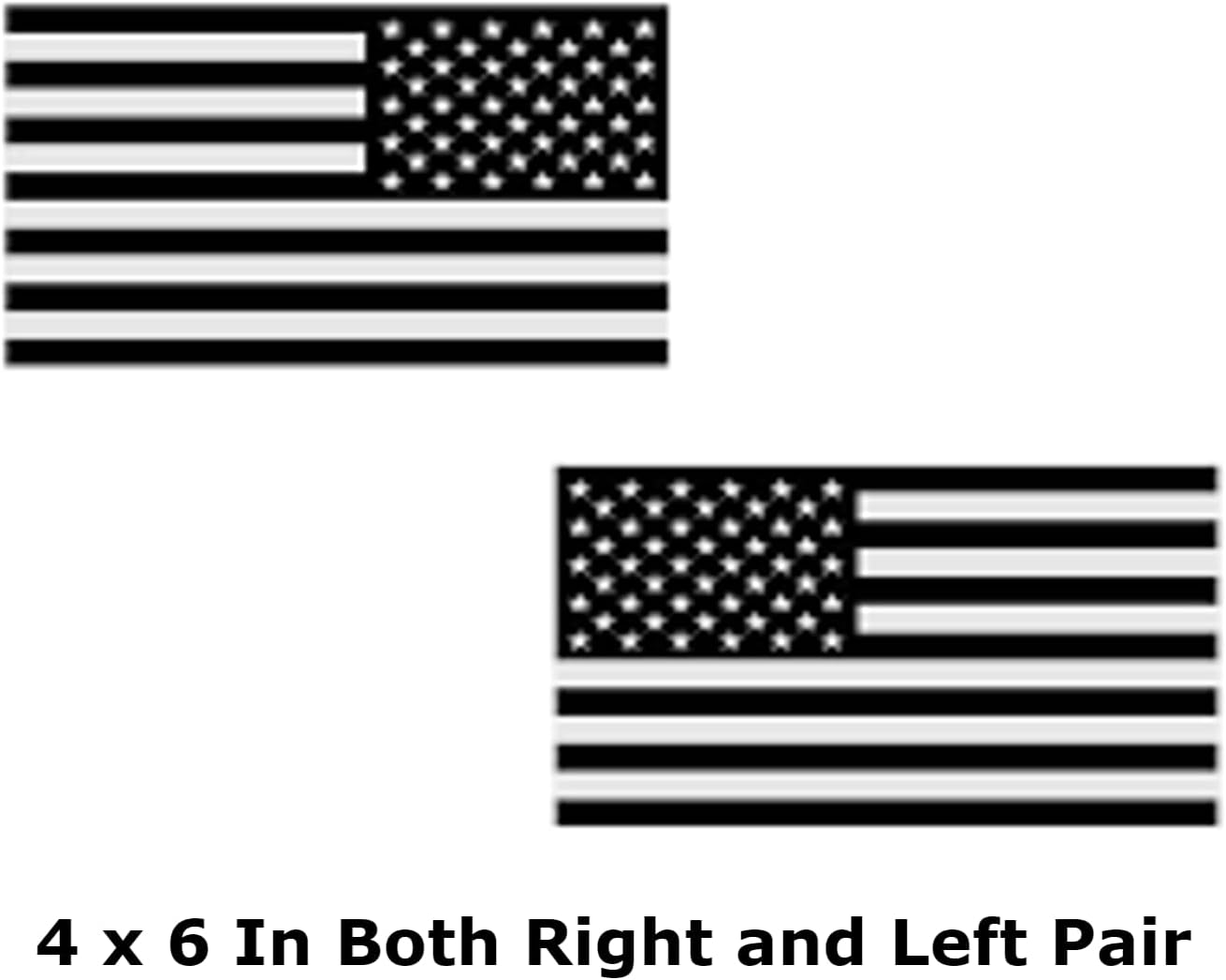 4 Pcs 4x6 Inch both sides American Flag Silhouette for car bumper, window, laptop, cellphone, tablet. Gift for July 4th, Happy Independence Day, Patriotic Flag, birthday, police, military veterans