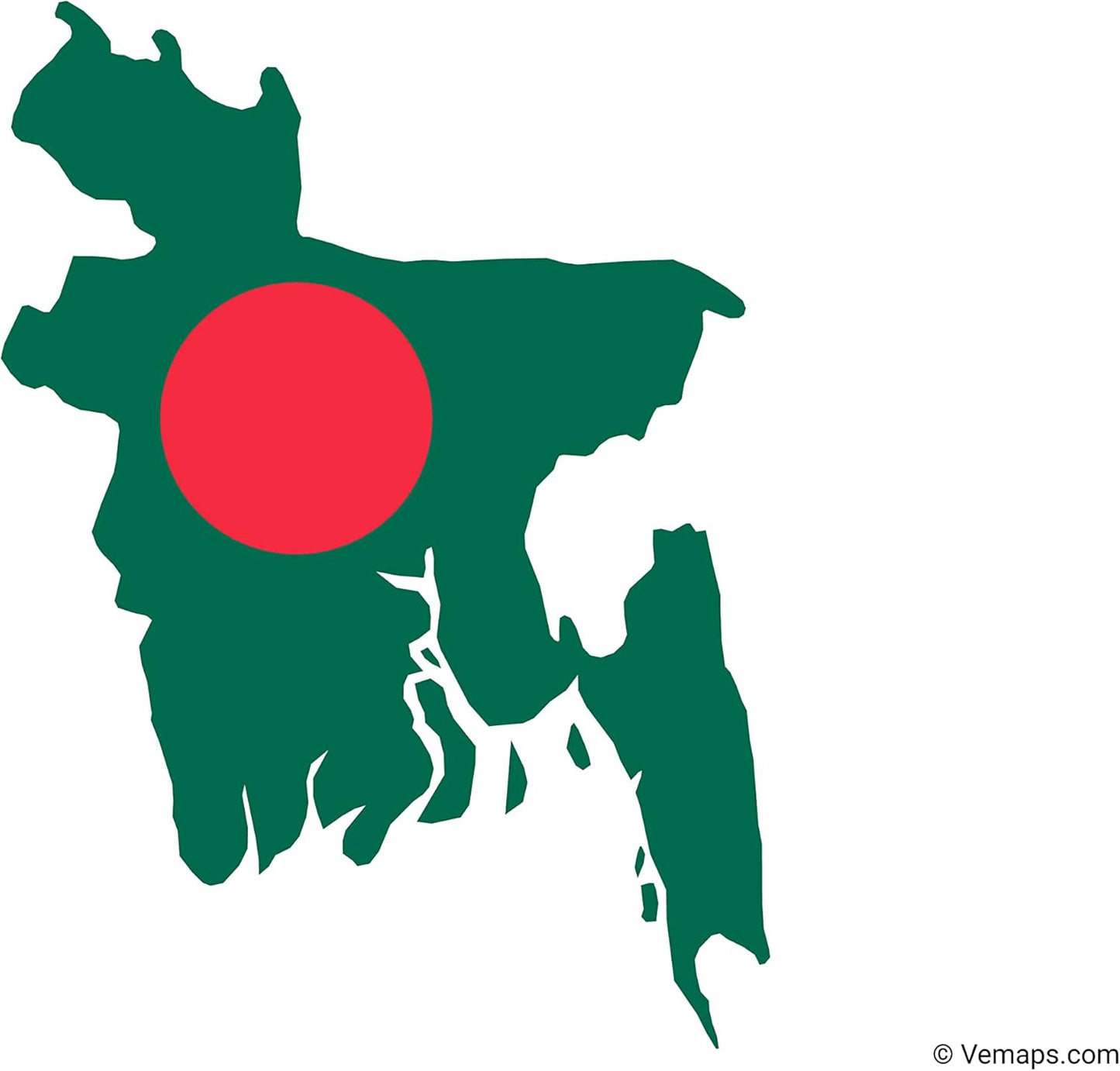 Set of 5 National Flag Themed Sticker Decal of Flag, Country Map, Pop Socket Shape, Heart Shape and with USA Flag for Car, Phone, pop sockets, Laptop, Mug, Bottle, Textbooks (Bangladesh)