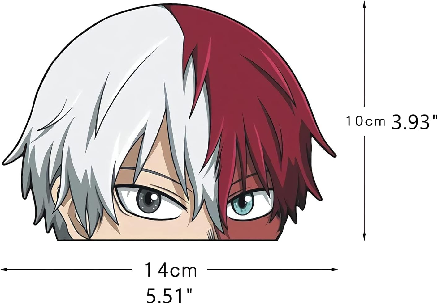 4Pcs 5.51" My Hero Academia Peeker Japanese Anime Himiko Toga Car Stickers and Decal for Car Window Door Laptop Water Bottle Motorcycle Togoroki Tablet Cellphone Decoration Bakugo Katsuki