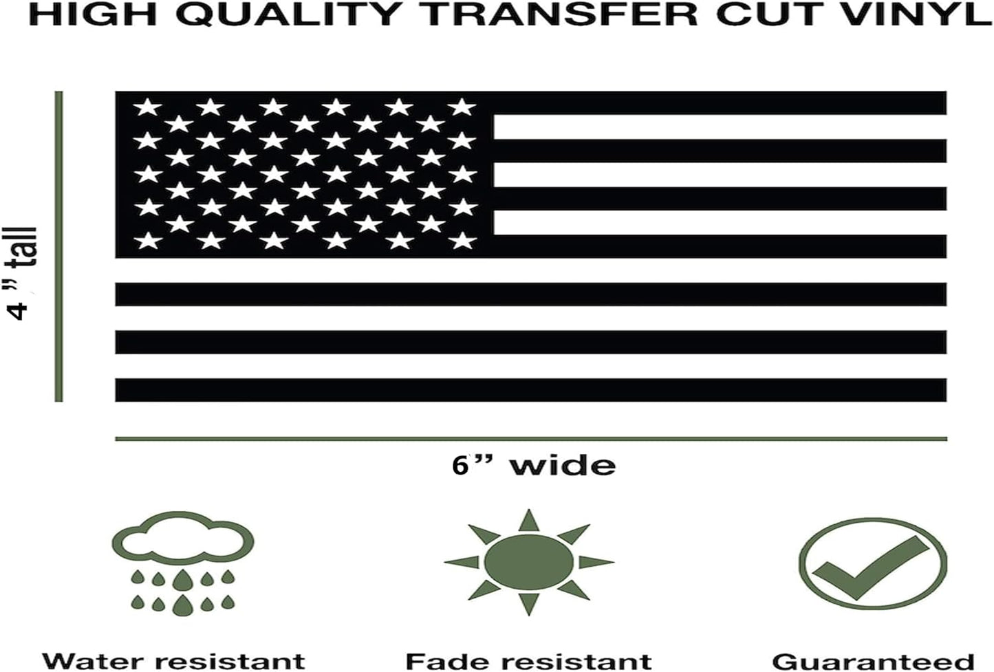 4 Pcs 4x6 Inch both sides American Flag Silhouette for car bumper, window, laptop, cellphone, tablet. Gift for July 4th, Happy Independence Day, Patriotic Flag, birthday, police, military veterans