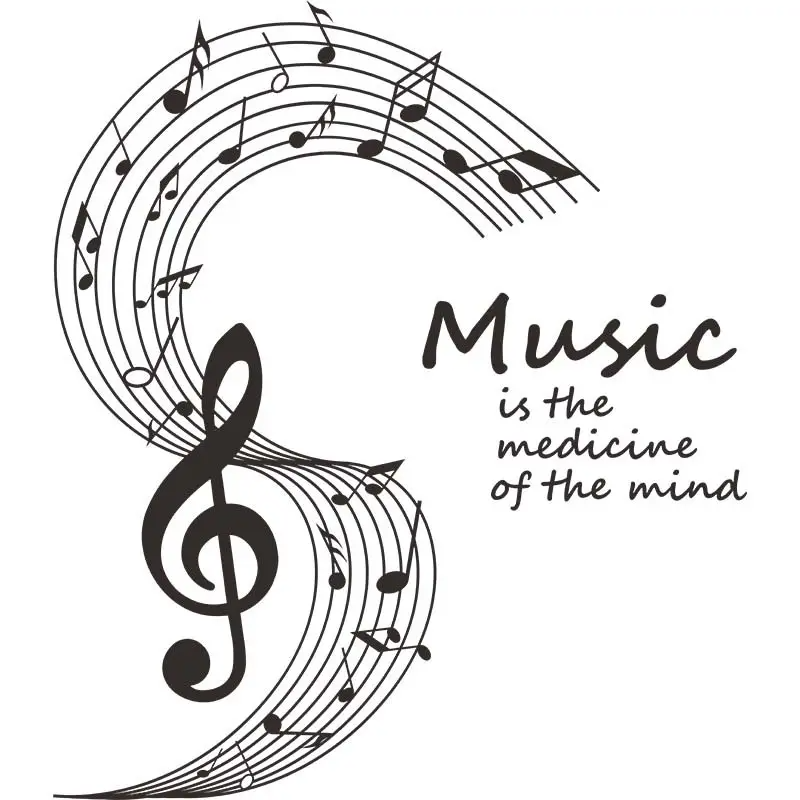 Large Music Notes Wall Decal Set - 20x18 Inch Vinyl Music Lovers Mural for Wall, Kitchen, Nursery, Office Decor - Music-Themed Sticker for Home and Workspace Music Room (Music Note)