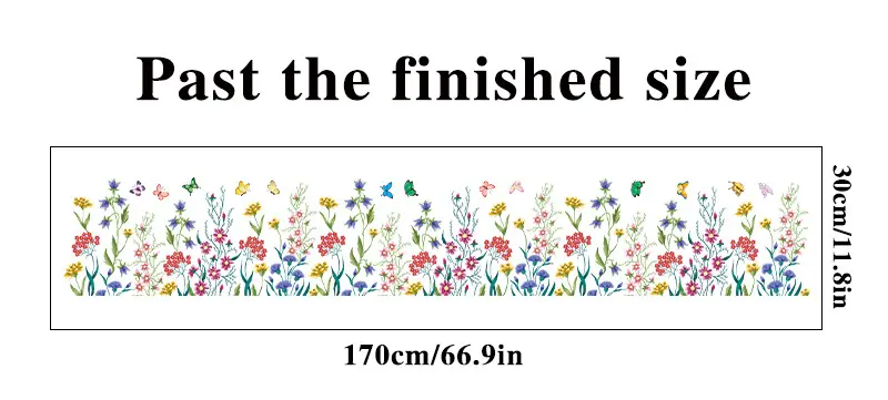 Sicker Universe 12x36 Inch Set - Daisy Flowers Sofa Bedroom Pink Gypsophila Stickers Butterfly Plant Skirting Line Floral Wall Decals for Decor, Self Adhesive Vinyl for Home Decor (Floral Design #6)