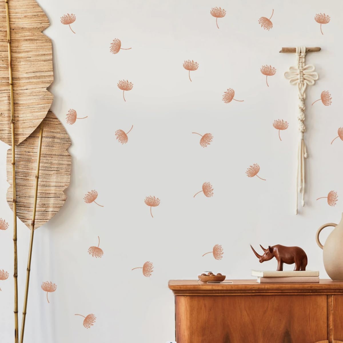 12x36 Inch Three Line Set - Boho Geometrical Shape Themed DIY Boho Wall Decal Mural Set - 80 Pcs Stickers for Wall, Kitchen, Nursery, Office Decor - Each Sticker 1.8x1.7 Inch (Boho Line Black)