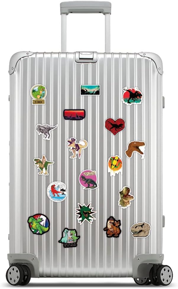 50 Pcs Vinyl Sticker of Dinosaurs Waterproof Stickers Bomb for Wall, Computer, Laptop, Skateboard, Water Bottle, Mug, Kids Scrapbook Gift for Birthday, Christmas, Thanksgiving (Dinosaur)