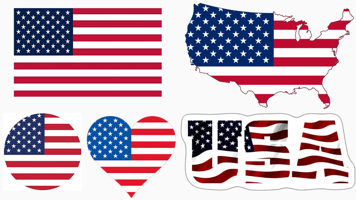Set of 5 National Flag Themed Sticker Decal of Flag, Country Map, Pop Socket Shape, Heart Shape and with USA Flag for Car, Phone, pop sockets, Laptop, Mug, Bottle, Textbooks (Bangladesh)