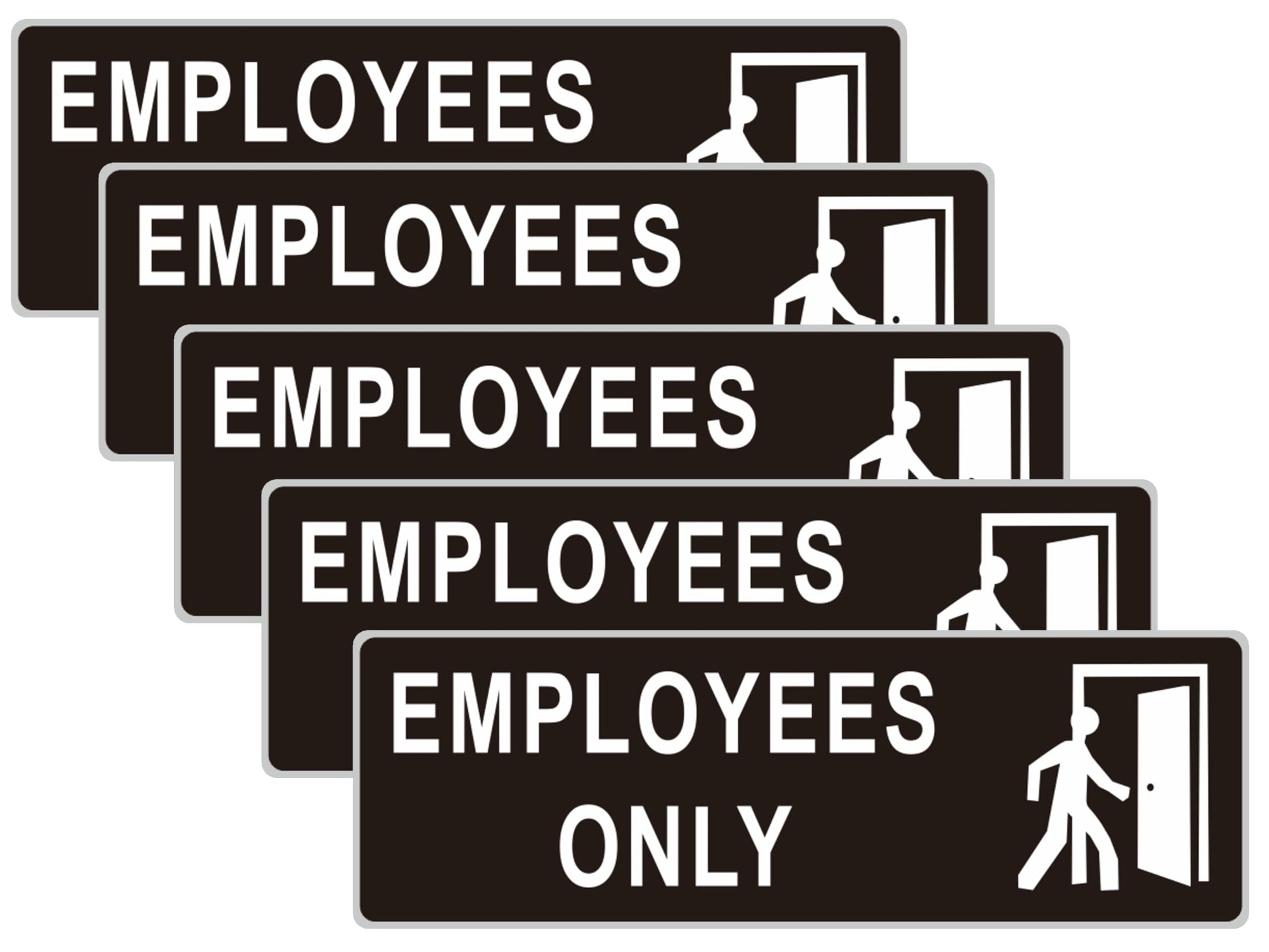 Restroom Sticker - 9 x 4 Inches, Pack of 5 - Professional Door Sign, Office Entrance Decal, Easy Peel and Stick, Weatherproof, Fade-Resistant, Ideal for Business, Store, Restaurant, Indoor Outdoor Use (Restroom)